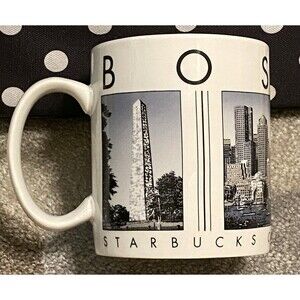 Vintage Starbucks Barista 2003 Boston Ceramic Coffee Mug Cup City Scenes Series
